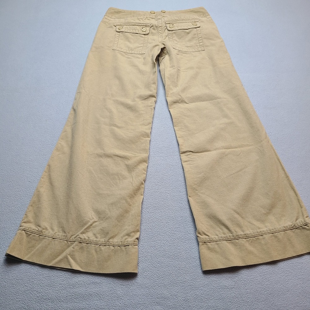 Ann Taylor Loft Corduroy Pants Womens 0P Tan Excellent Wide Leg Marisa - Picture 6 of 8